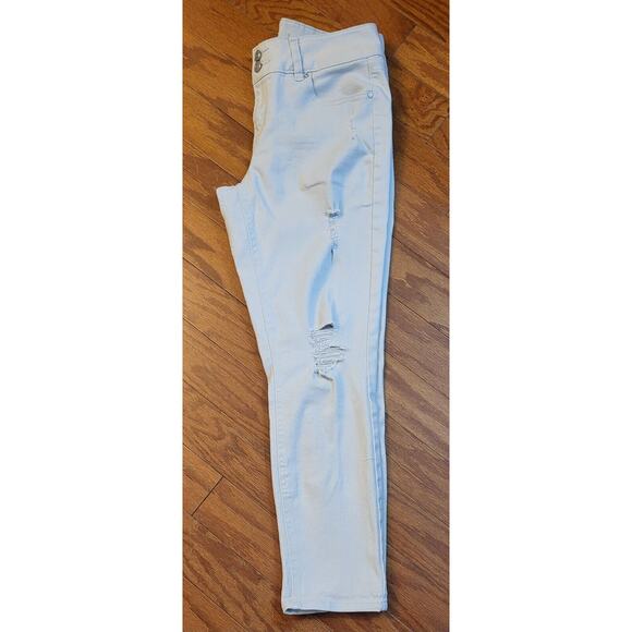 Refuge Size 8 Jeans Skinny Light Wash Off White Stretch Modern Current - Picture 5 of 13